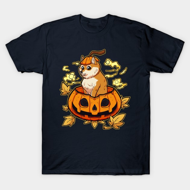 halloween puppy dog T-Shirt by ISAGU ART STORE